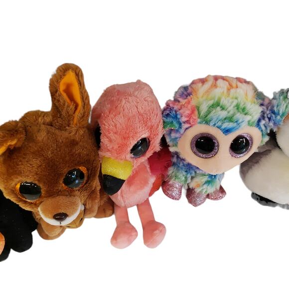 Ty Beanie Boos Bundle Halloween Cat Potion Kangaroo Kipper Plush Toys - Picture 8 of 16